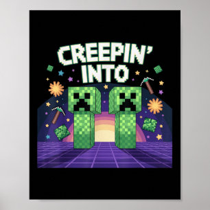 Affiche 11e Anniversaire Gamer Pixel Creepin’ In 11 Vidéo 