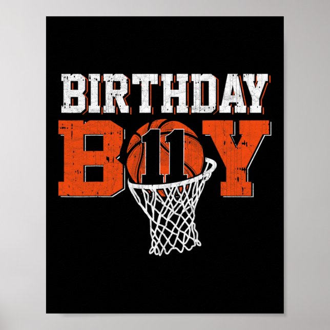 Affiche 11e anniversaire garçon Bysketbyll Lover 11 ans Bd (Devant)