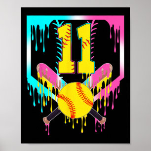 Affiche 11e anniversaire Softll Home Plate Drip Glace 11 A