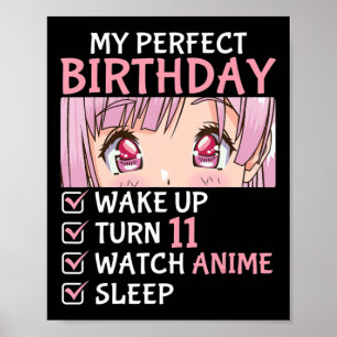 Affiche 11e anniversaire Veille Anime 11 ans Anime Ado