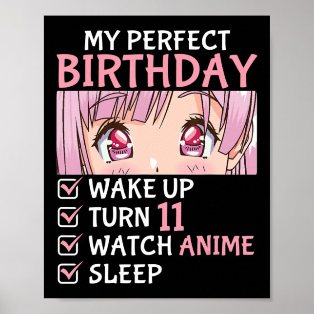 Affiche 11e anniversaire Veille Anime 11 ans Anime Ado (Devant)