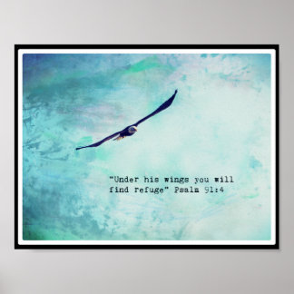 Affiche 11x8.5 du psaume 91 d'Eagle (mate)