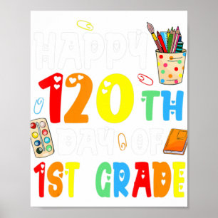 Affiche 120e jour de l'école - 120 jours de la première an
