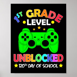 Affiche 120e Jour De L'École 1ère Classe Conception De Jeu