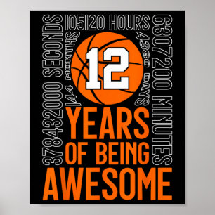 Affiche 12 ans à être formidable Sketll 12e anniversaire 