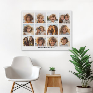 Affiche 12 Collage de grille photo - Blanc - Type de motif