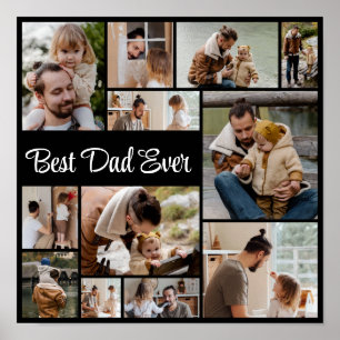 Affiche 12 Collage de photos Meilleur papa qui soit