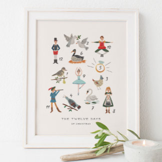 Affiche 12 Jours d'art de Noël Imprimer