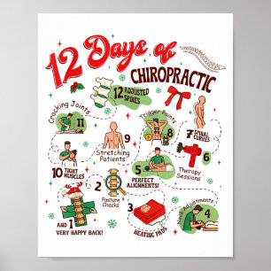 Affiche 12 Jours de Noël chiropratique Chiropraticien