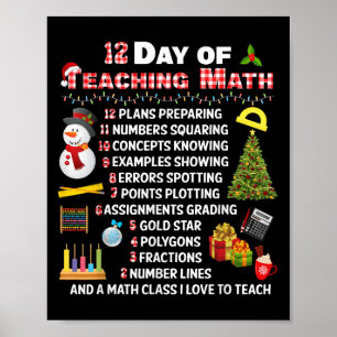 Affiche 12 Jours D'Enseignement Mathématiques Noël Math En