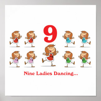 Affiche 12 jours neuf femmes dansent