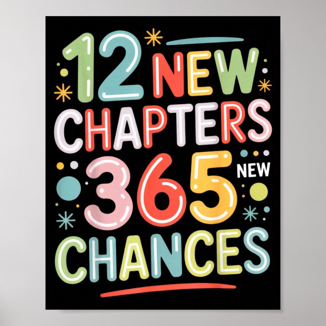 Affiche 12 New Chapters 365 Chances Insrational Quote For  (Devant)