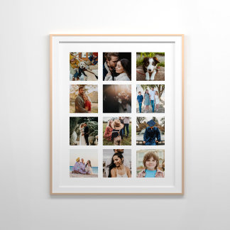 Affiche 12 photo collage