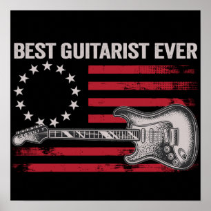 Affiche 12 Rétro Drapeau Betsy Ross américain Musicien de 