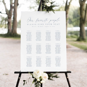 Affiche 12 Tables Notre plan de table préféré