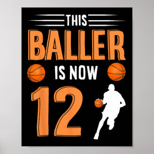 Affiche 12e anniversaire de basketball - Ce joueur est mai