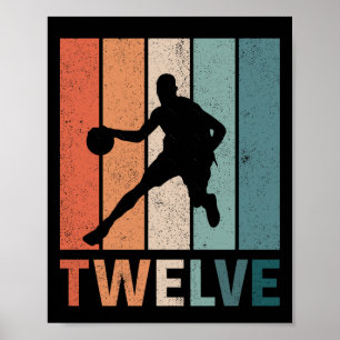 Affiche 12e anniversaire Retro Amateurs de basket-ball 12