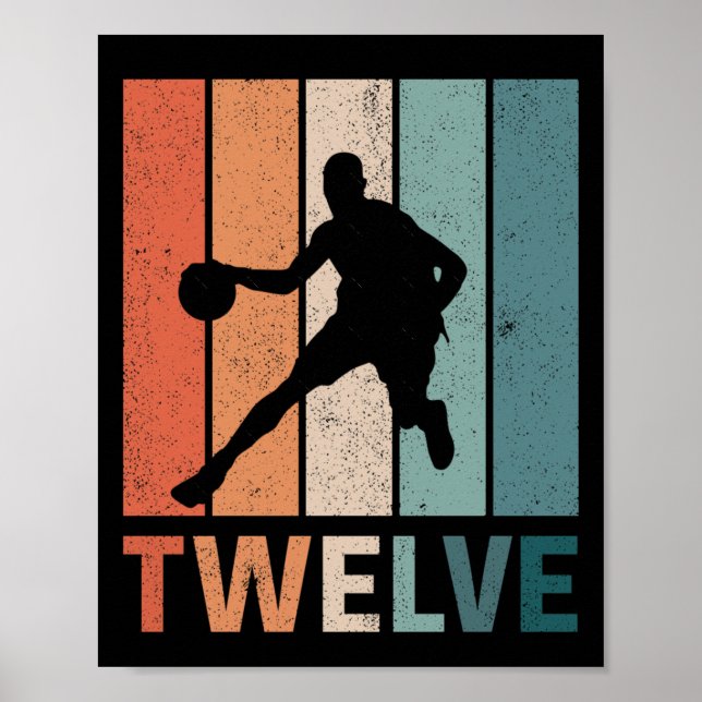 Affiche 12e anniversaire Retro Amateurs de basket-ball 12  (Devant)