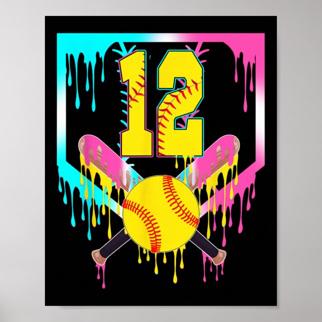 Affiche 12e anniversaire Softll Home Plate Drip Glace 12 A (Devant)