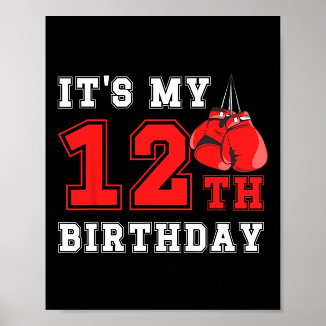 Affiche 12e Boxe Anniversaire Fête de Douze Anniversaire B (Devant)