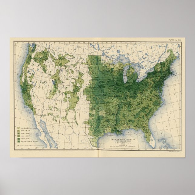 Affiche 135 Produits agricoles de valeur 1900 (Devant)