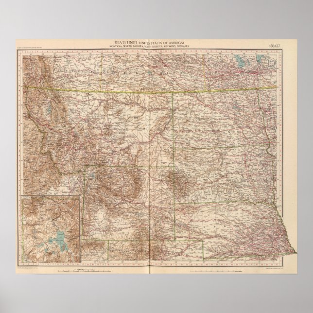 Affiche 13637 Mont, ND, SD, Wyo, Neb (Devant)