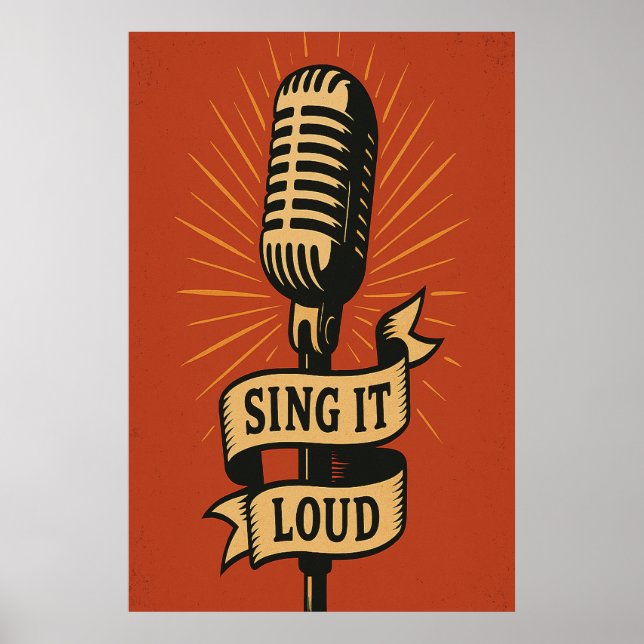 Affiche 13, Chante-le fort, Vintage (Devant)