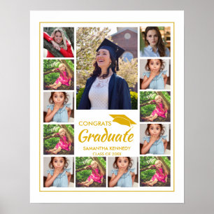 Affiche 13 Collage Photo Casquette Dorée Félicitations Dip