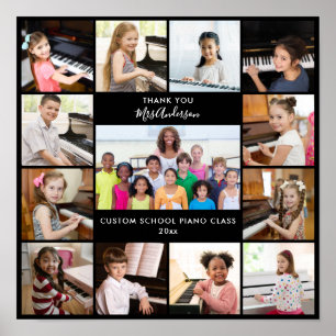 Affiche 13 Photo Collage Music Enseignant Cadeau Personnal