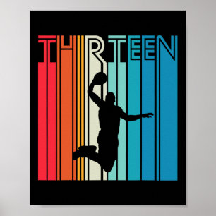 Affiche 13e Anniversaire Basketball Lover Don 13 Ans R
