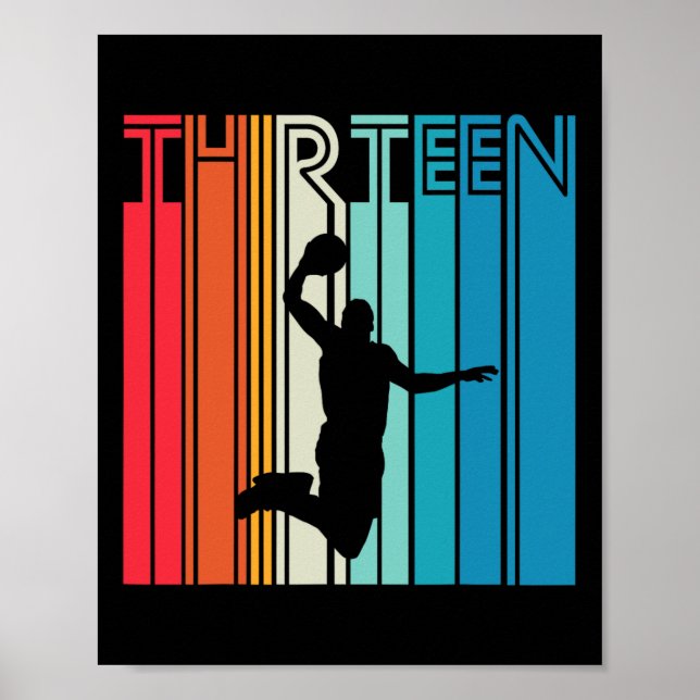 Affiche 13e Anniversaire Basketball Lover Don 13 Ans R (Devant)