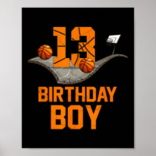 Affiche 13e anniversaire de basket-ball Jersey 13 ans Boy