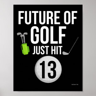 Affiche 13e Anniversaire Golf T Chemise 13 Anniversaire Gi