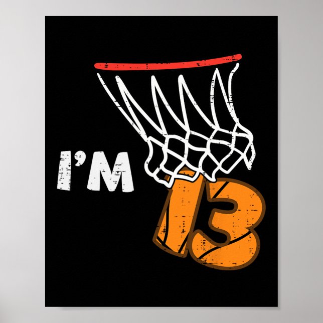 Affiche 13th Birthday Sketll Im 13 Thirteen Year Old Bday  (Devant)