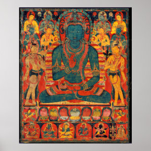Affiche 13th Century Transcendent Buddha w/ Bodhisattvas