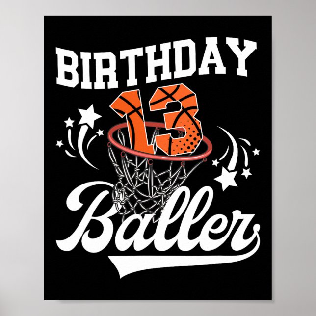 Affiche 13th Sketll Birthday Thirteen Year Old Sketll Play (Devant)