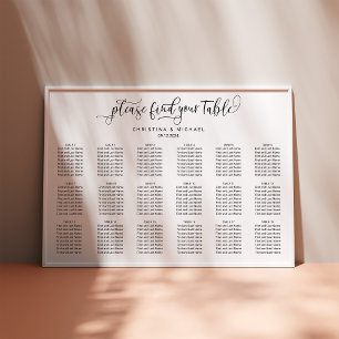 Affiche 140-150 Invités 18 Tableaux Places horizontales