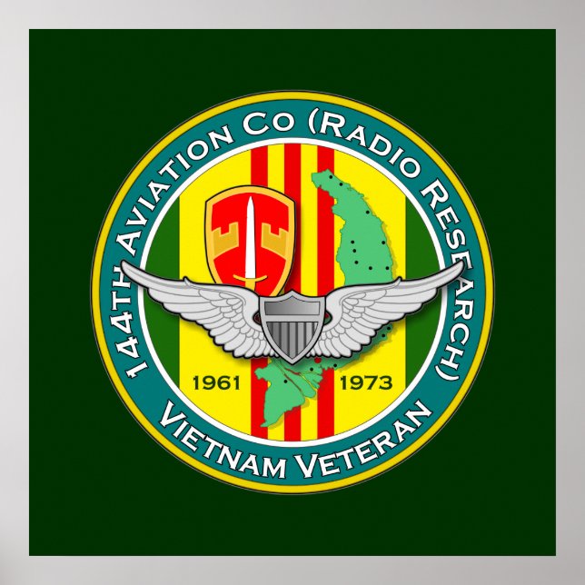 Affiche 144th Avn Co RR 3 - ASA Vietnam (Devant)