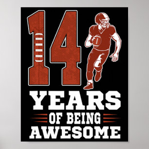 Affiche 14 Ans D'Être Un Garçon Magnifique 14e Anniversair