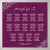 14 Argent de table sur le Mariage Cassis