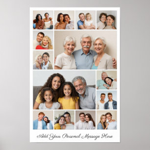 Affiche 14 Collage de photos Ajoutez votre propre message