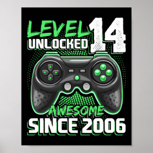 Affiche 14 Déverrouillé Awesome 2006 jeu vidéo 14e anniver