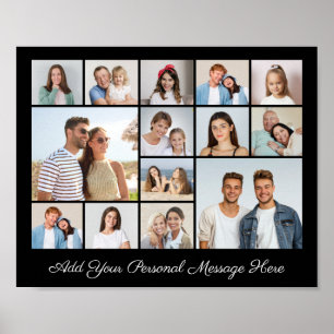 Affiche 14 Photo Collage Ajoutez Votre Propre Salutation