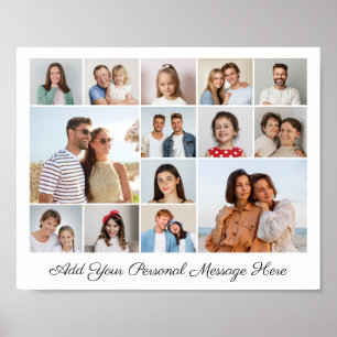 Affiche 14 Photo Collage Ajoutez Votre Propre Salutation