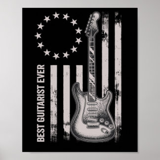 Affiche 14 Rétro Meilleur Guitariste Américain Papa Guitar