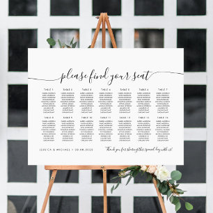 Affiche 14 Tables Plan de table moderne Trouvez votre sièg