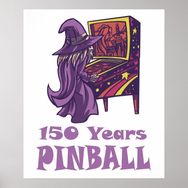 Affiche 150 ans Pinball Assistant Arcade Anniversaire (Devant)