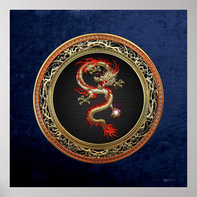 Affiche [150] Dragon chinois d'or Fucanglong (Devant)