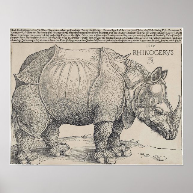 Affiche 1515 DURER's RHINOCERUS (Devant)