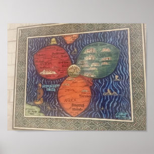 Affiche 1581 de carte de feuille de trèfle